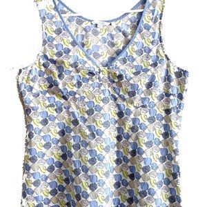 Boden Cream Fitted Tank Top with seashell  Print